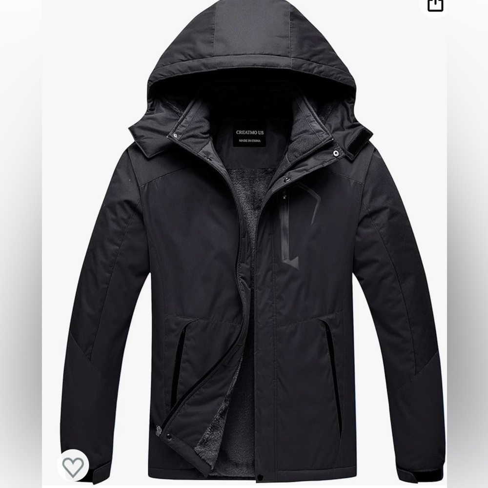 Ski & Snowboard Jacket 🏂 from Amazon Creatmo US Men’s Coat XL Black NWT